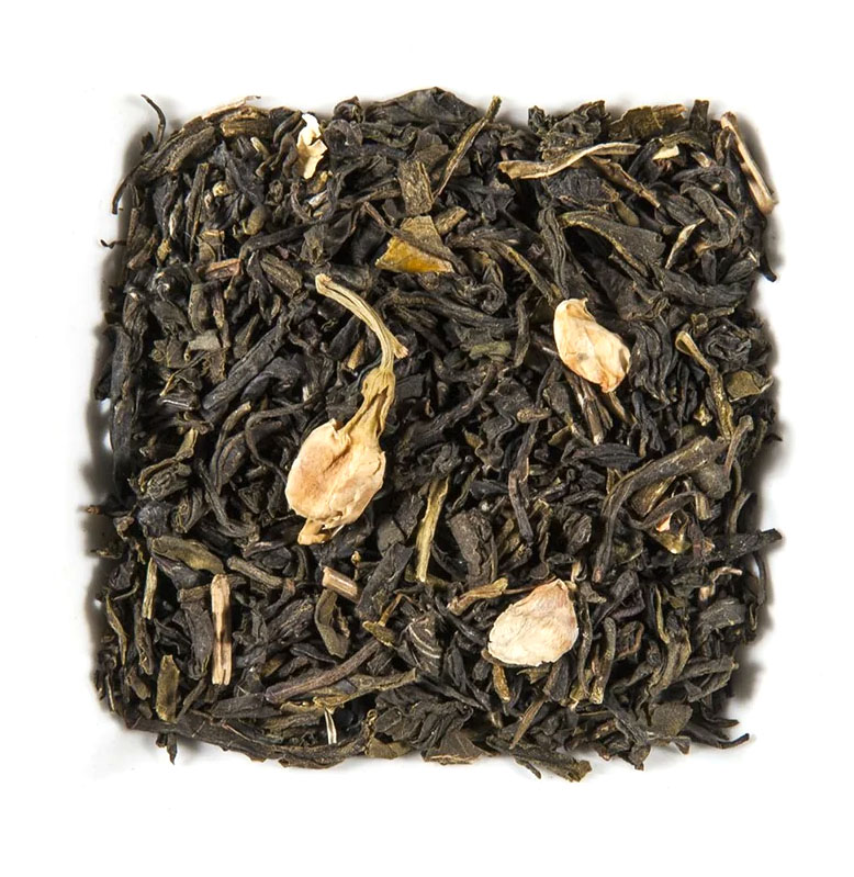 Jasmine Congou Tea Natural Ingredients Closeup