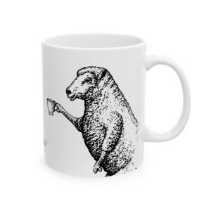 Toasting Sheep | Ceramic Mug, (11 oz)